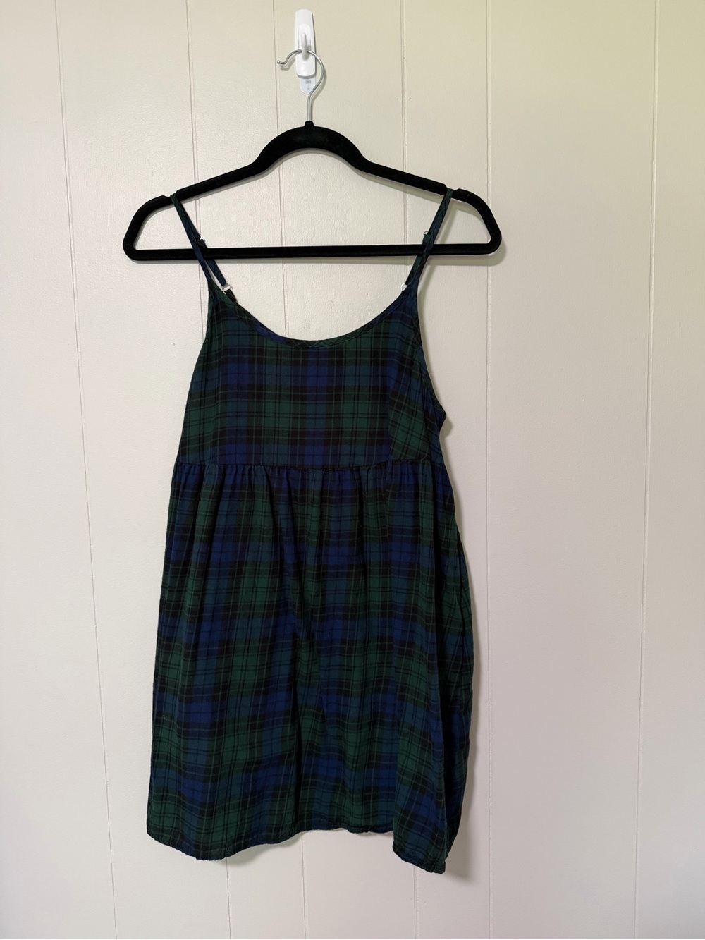 wild fable Green & Navy Plaid Mini Sundress